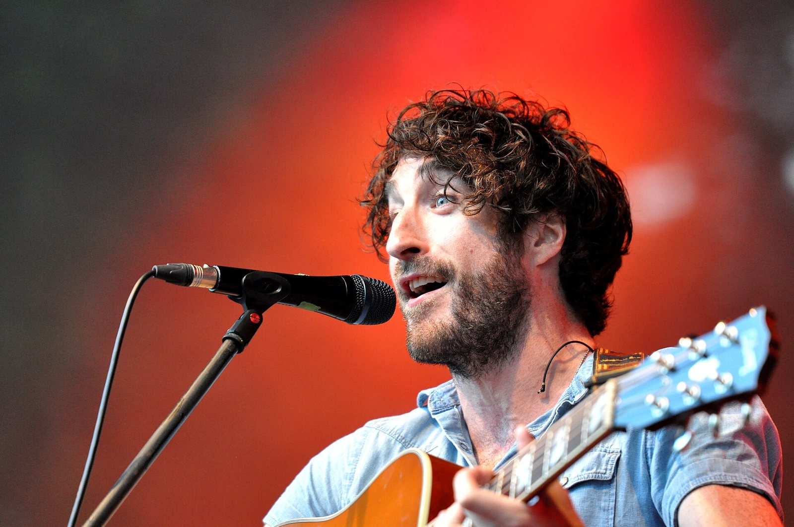 The Coronas frontman singing with guitar at Blacksheep Festival, Baden-Württemberg, Germany, 2016