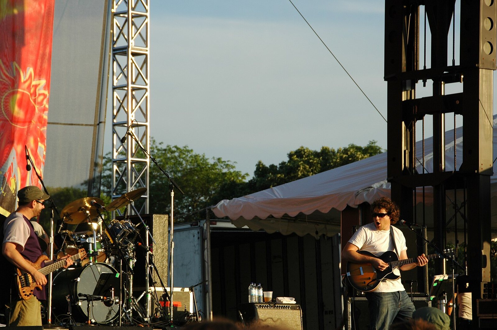 The Disco Biscuits performing on an outdoor stage at the Wakarusa festival, 2006