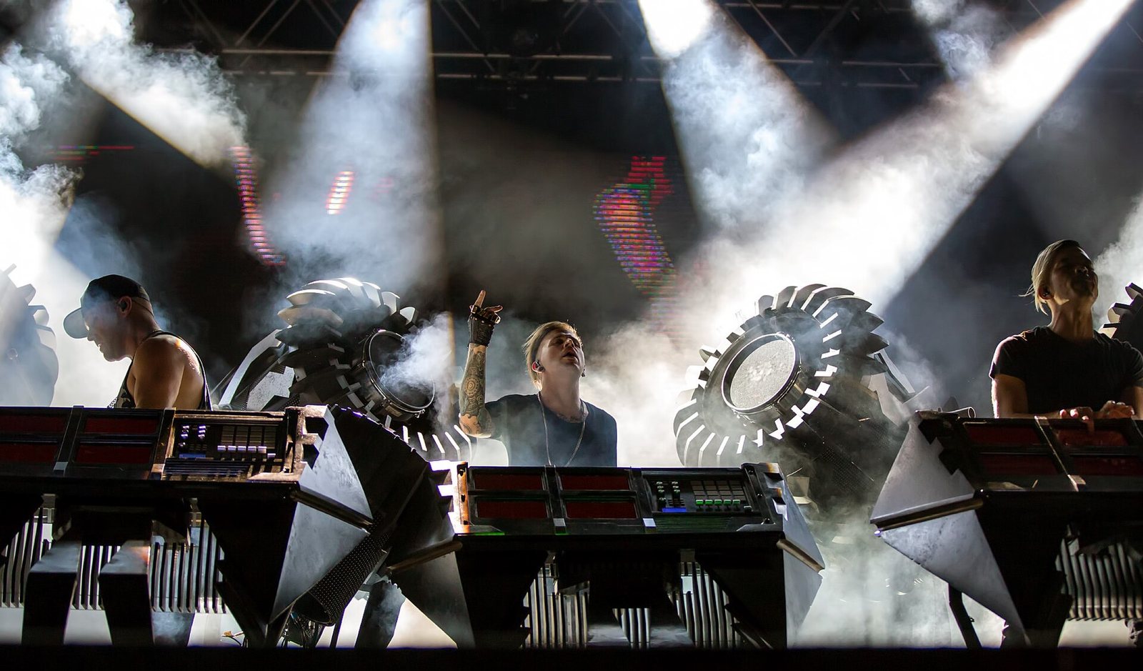 The Glitch Mob performing at the Austin City Limits Music Festival, Austin, Texas, 2014