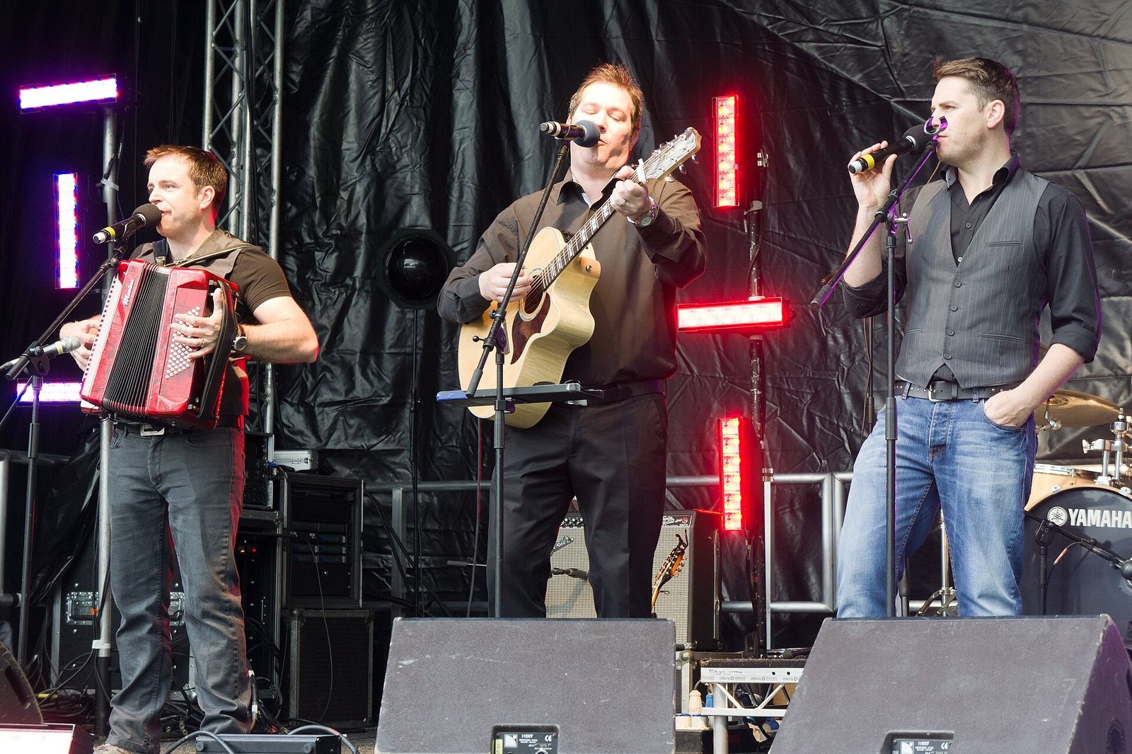 The High Kings performing on stage at the Iveagh Gardens, Dublin, 2011