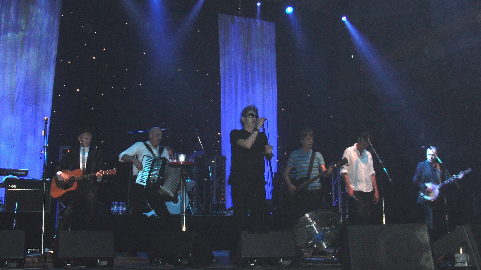 The Pogues performing on stage in Munich, 2011