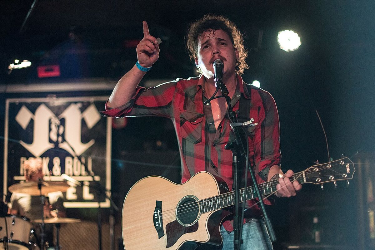 Buy The Yawpers tickets on StubOrder Nate Cook of The Yawpers performing with the drummer at Rock & Roll Hotel, Washington DC, December 2015