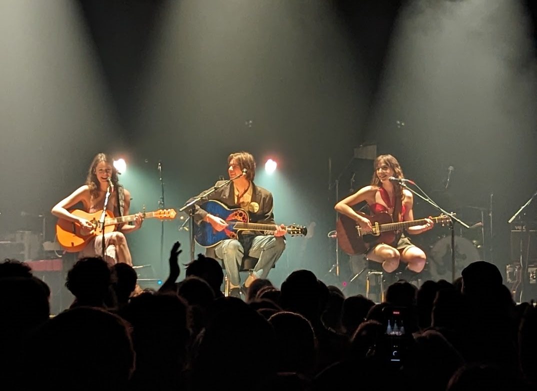 Ariane Roy, Thierry Larose and Lou-Adriane Cassidy performing together at Club Soda, Montreal, 2023