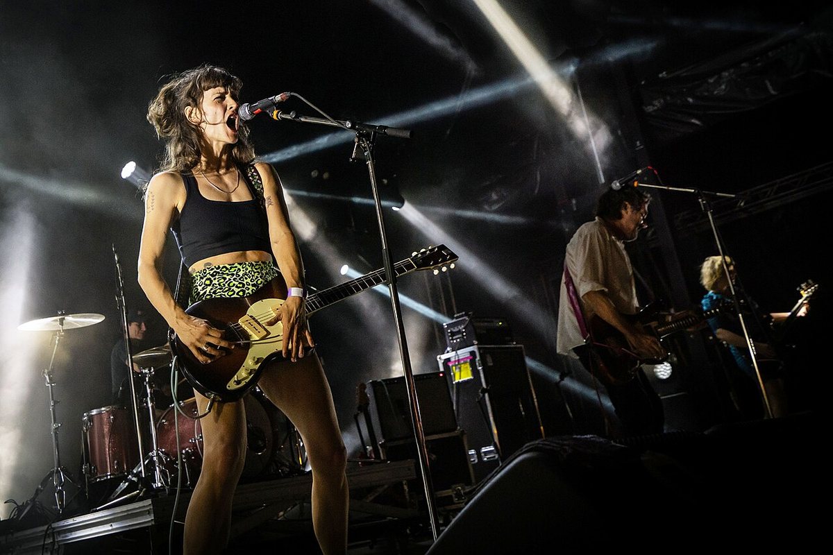 Tropical Fuck Storm performing on stage at La Route du Rock festival, Saint-Malo, August 2025