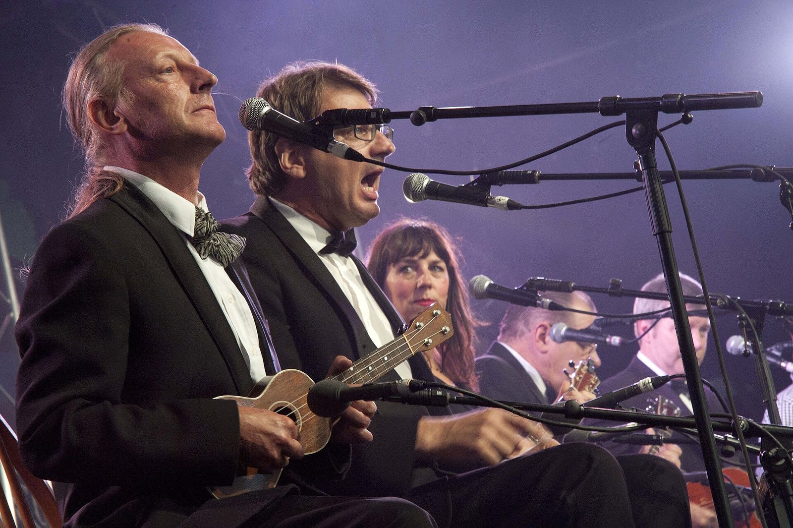 Ukulele Orchestra of Great Britain performing at the Cambridge Folk Festival, 2010