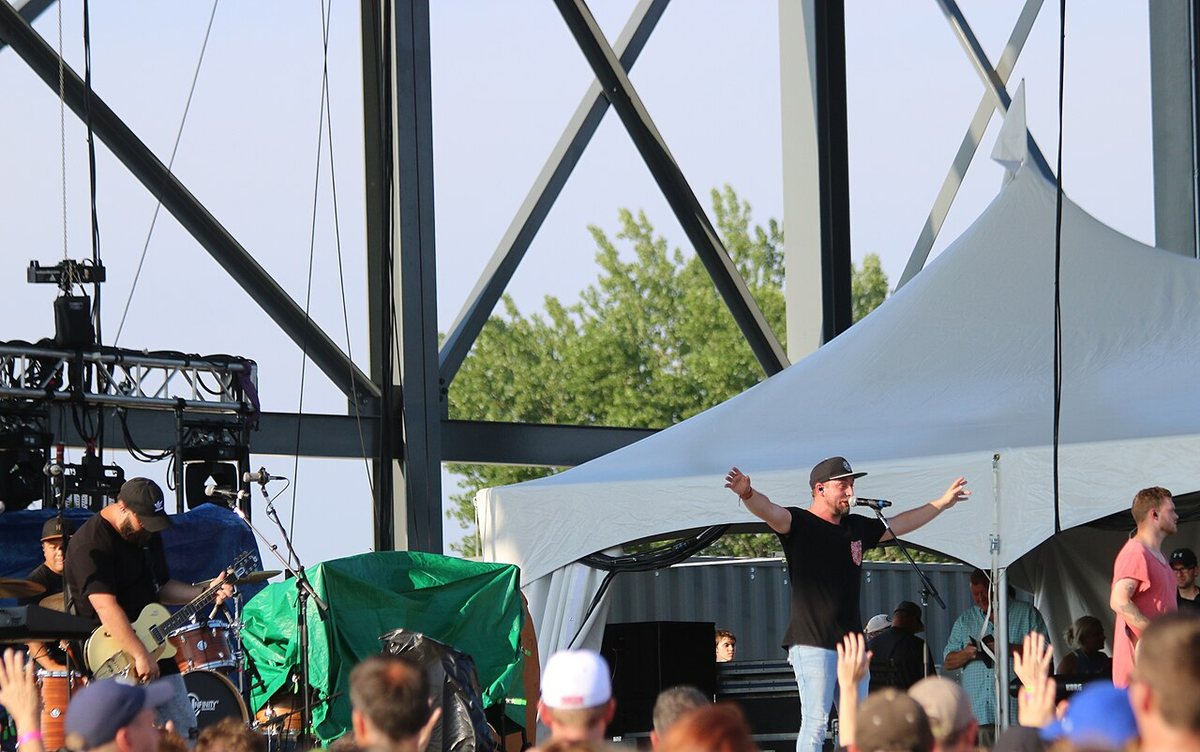 We Are Messengers performing on the outdoor festival stage at Lifest, 2018