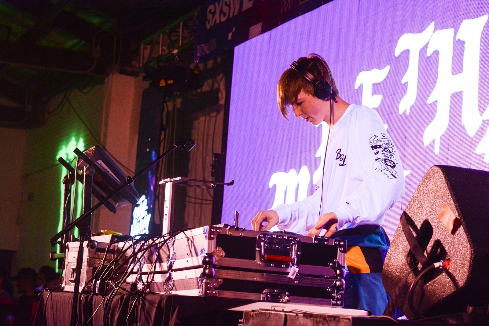 Whethan performing a DJ set on stage at SXSW, Austin, 2017