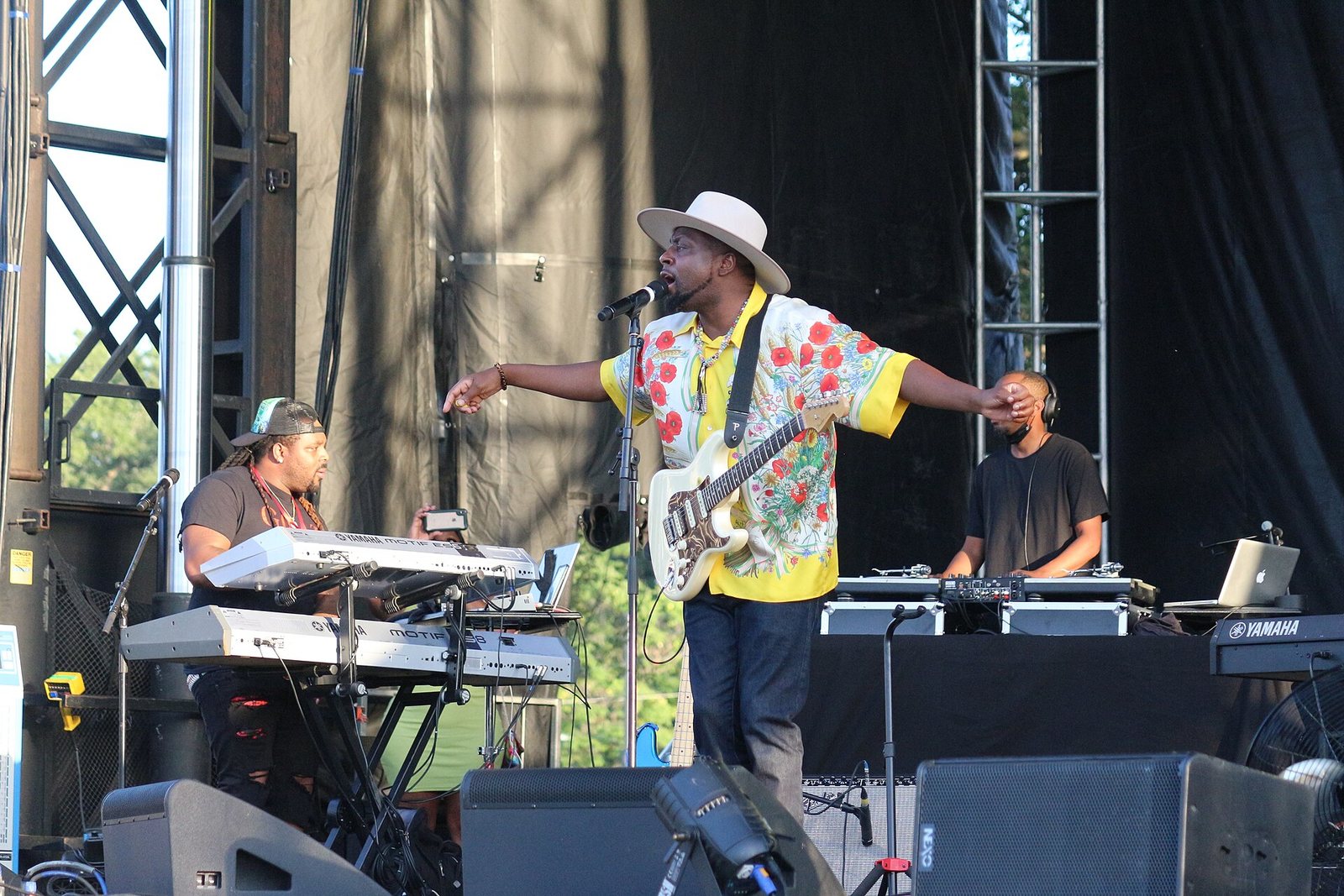 Wyclef Jean performing at Memorial Park, Omaha, August 2021
