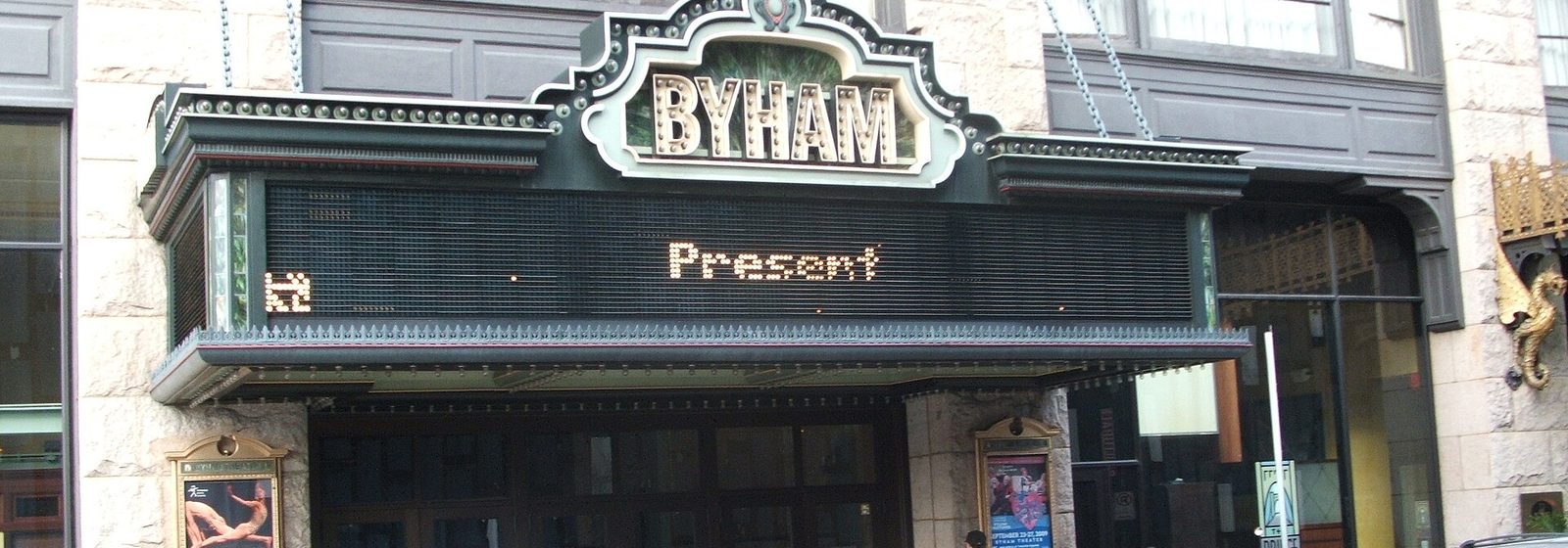Street-level view of the Byham Theater marquee and entrance on Sixth Street in downtown Pittsburgh, Pennsylvania - Byham Theater tickets