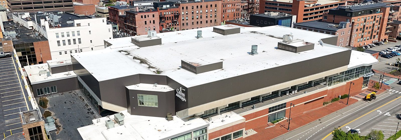 Aerial view of the Cross Insurance Arena in downtown Portland, Maine - Cross Insurance Arena tickets