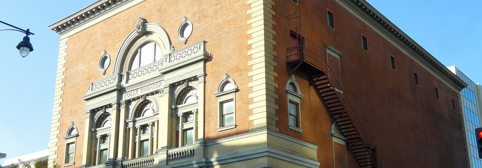 Exterior street view of the Folly Theater at 300 West 12th Street in downtown Kansas City, Missouri - Folly Theater tickets