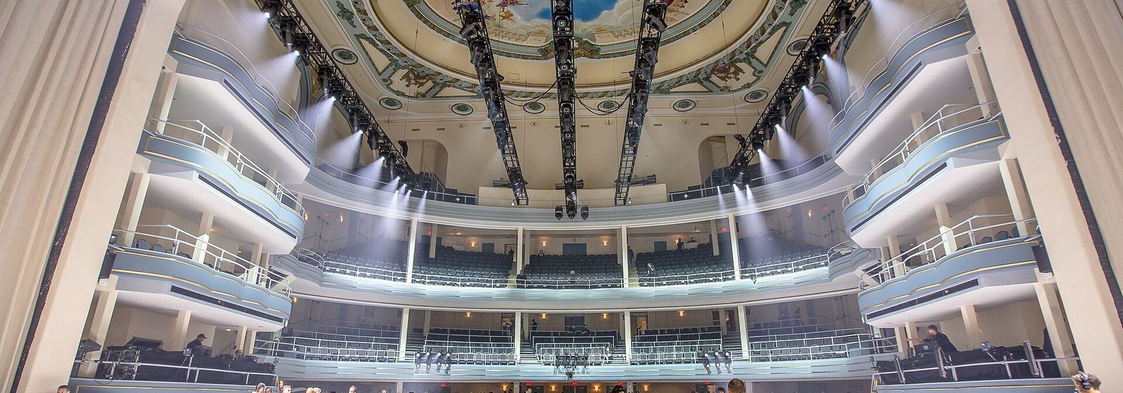 Wide interior view of the Hammerstein Ballroom at Manhattan Center in New York City, showing its painted ceiling dome and tiered balconies - Hammerstein Ballroom tickets