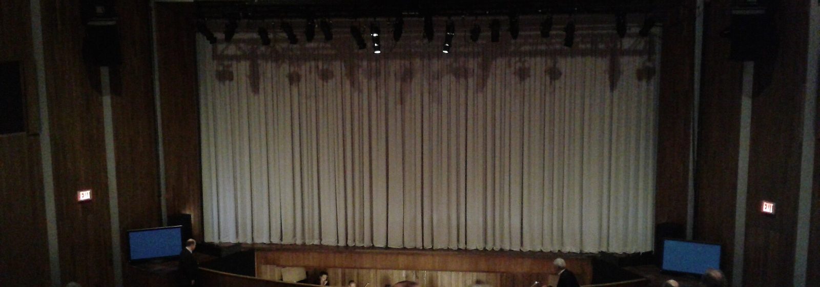 Interior of the Terrace Theater at the Kennedy Center in Washington, D.C., looking toward the curtained stage as the audience is seated before a performance - Kennedy Center Terrace Theater tickets