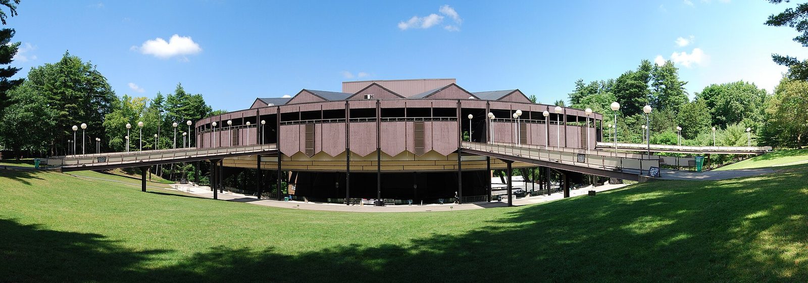 Exterior panorama of the Saratoga Performing Arts Center amphitheater in Saratoga Springs, New York - Saratoga Performing Arts Center tickets